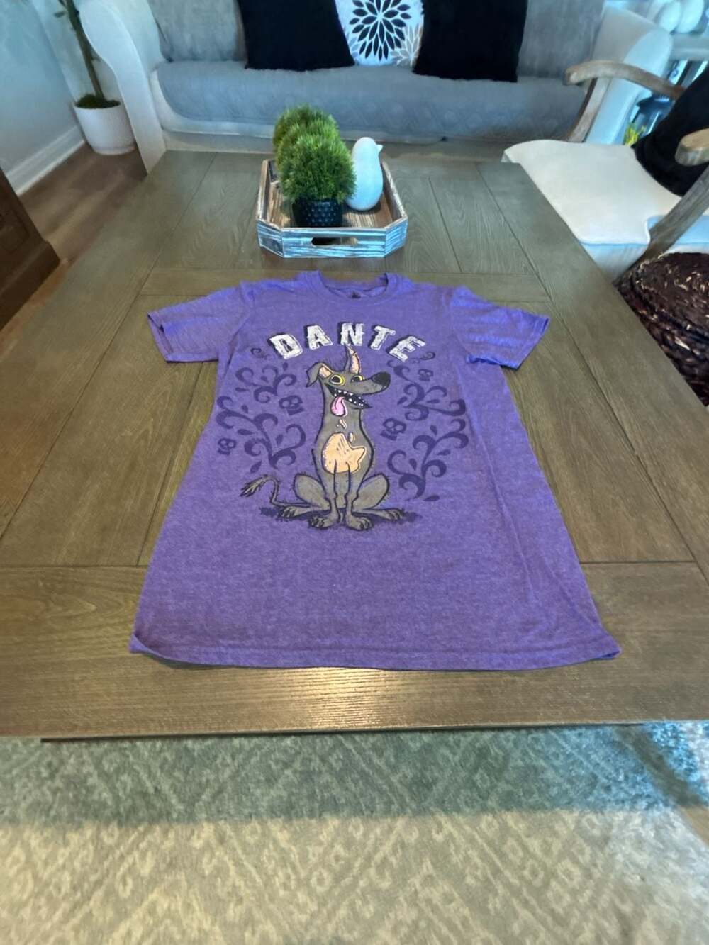 Disney Pixar Coco Dante The Dog Purple Heather T-Shirt